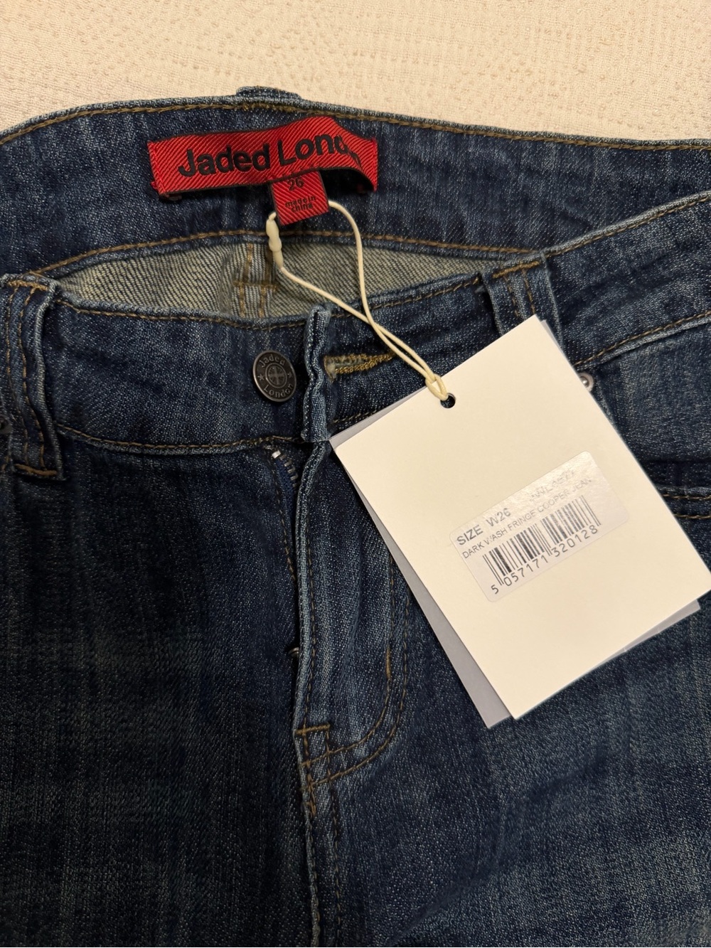 Jaded London El Topo Fringe Bootcut Jeans in Blue Wash - Picture 10 of 11